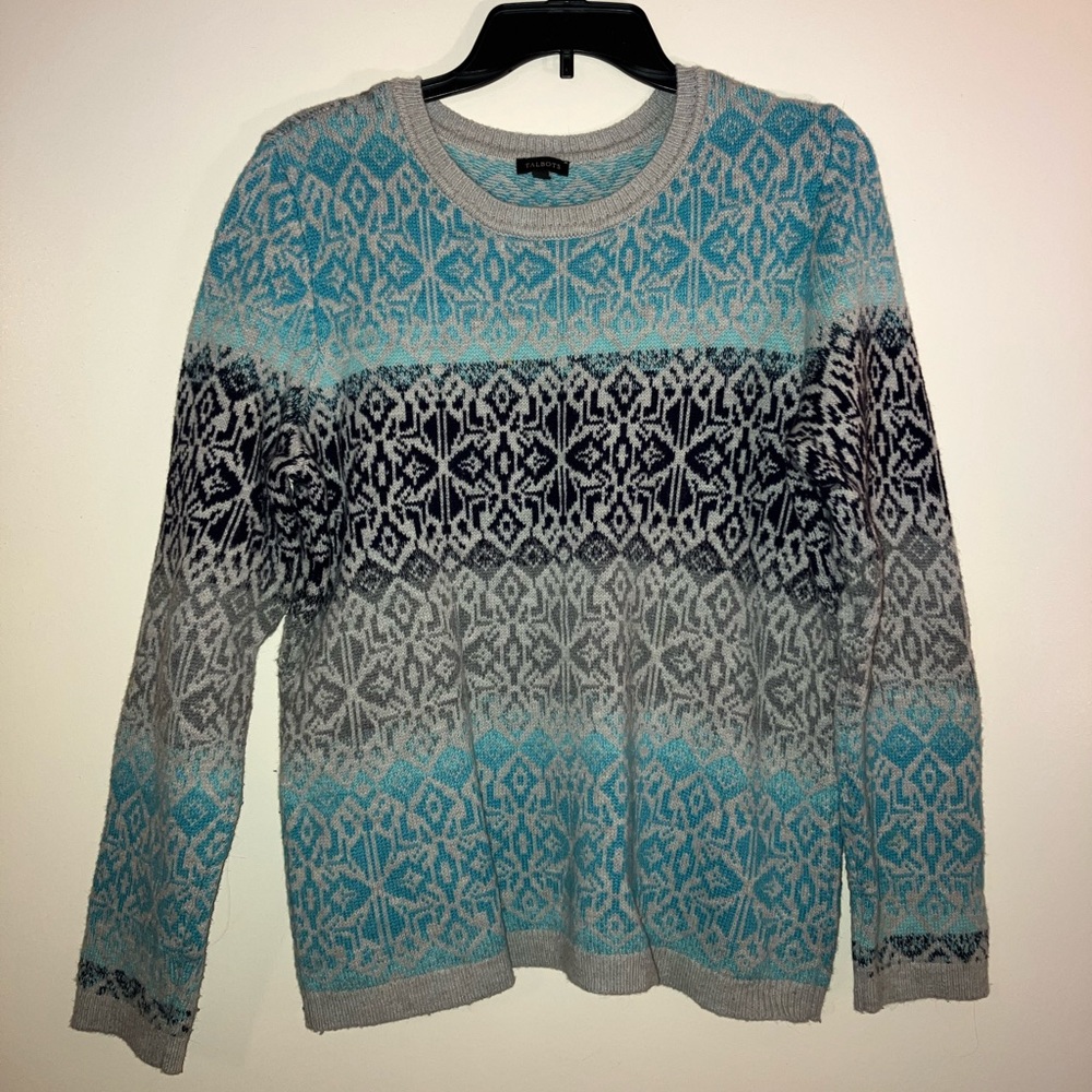 Talbots large sweater Christmas winter holiday EUC